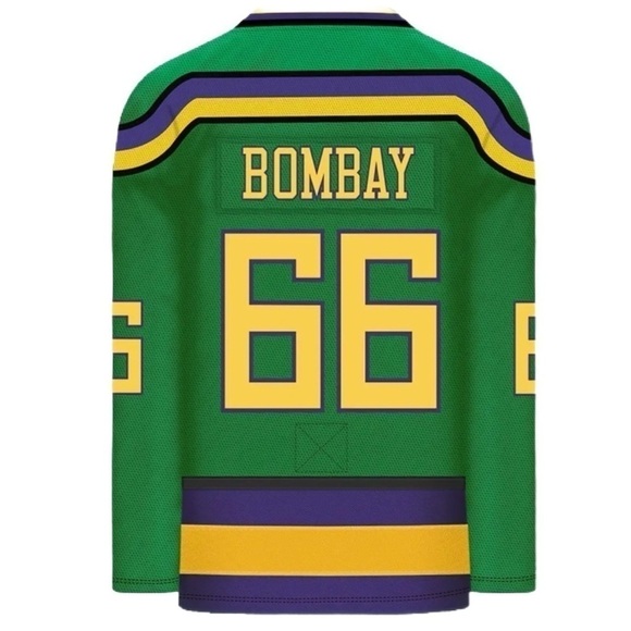 Men’s “Mighty Ducks” Inspired COACH BOMBAY Hockey Jersey - Size XL - NWOT - Picture 2 of 6